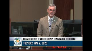 Orange County Commission - David Williamson, 2 May 2023