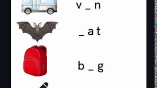 Three Letter Words-Worksheet for Class 1