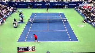 Djokovic-Nadal US Open 2013 longest rally  54 shots