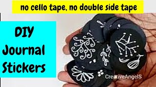 Journal ചെയ്യാൻ aesthetic stickers ഉണ്ടാക്കാം😱diy stickers|no cellotape|DIY Journal supplies #diy