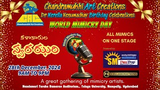 Chandramukhi Art Creations | Dr. Nerella Venumadhav Birthday Celebrations | WORLD MIMICRY DAY | LIVE