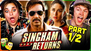 SINGHAM RETURNS Movie Reaction Part 1/2! | Ajay Devgn | Kareena Kapoor | Anupam Kher