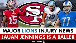 MAJOR Lions Injury News That Could Impact 49ers vs. Lions NFC Championship Game | Jauan Jennings