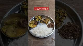 simple lunch thali desi style#shortfeed#youtubeshort#foodplan#odiafood