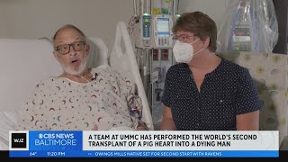 Maryland surgeons perform second pig heart transplant, trying to save a dying man