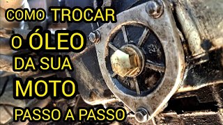 TUTORIAL de troca de ÓLEO de moto DETALHADO