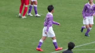 190223 静岡県サッカー協会 中西部支部 50周年記念試合 藤枝東1-1中西部高校選抜 前半17分 藤枝東 11柳谷冬羽 先制ゴール