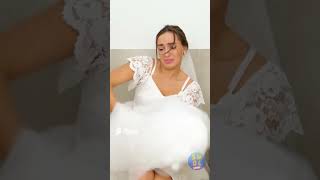 Comment aller aux toilettes dans la robe de mariée préparée 🤫 #shorts