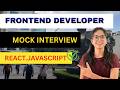 React.js Interview | Frontend Developer Interview | 0-1 Years | Javascript | React.js mock Interview
