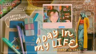 a day in my life: spring semester, studying, + snow day // vlog 008