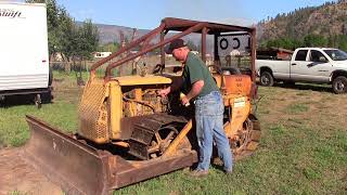 D2 Caterpillar dozer start up with a pony motor