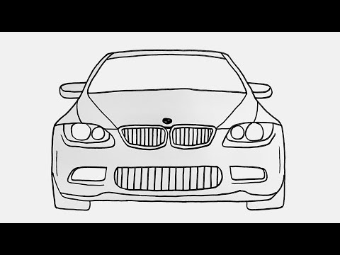 How To Draw Bmw Car Step By Step -Basit Araba Çizimi Bmw - Bmw Drawing ...