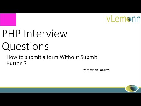 Submit PHP Form Without Submit Button Submit PHP Form Without Submit Button