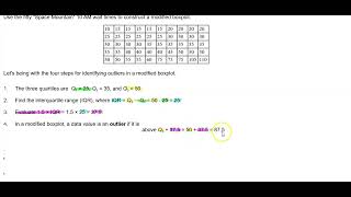Math 14 3.3 Example 9: Constructing a Modified Boxplot