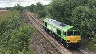 66004 in **Brand New** Green Climate Livery Light Engine Movement @ Barrow-on-Trent 01/08/21