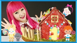 Membuat rumah kue | DIY Cookie House | Belajar membuat kue anak | Mainan anak