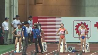 市川華菜vs福島千里　女子100m予選1組目　～第101回日本陸上競技選手権大会～