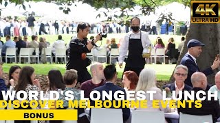 ⁴ᴷ Walking Worlds Longest Lunch - BONUS | Melbourne International Food \u0026 Wine Festival