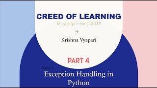 PART 4| Handling Exceptions |