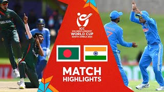 Bangladesh v India | Match Highlights | U19 CWC 2024