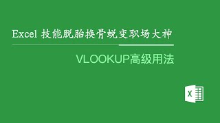 Excel 技能脱胎换骨蜕变职场大神：VLOOKUP高级用法