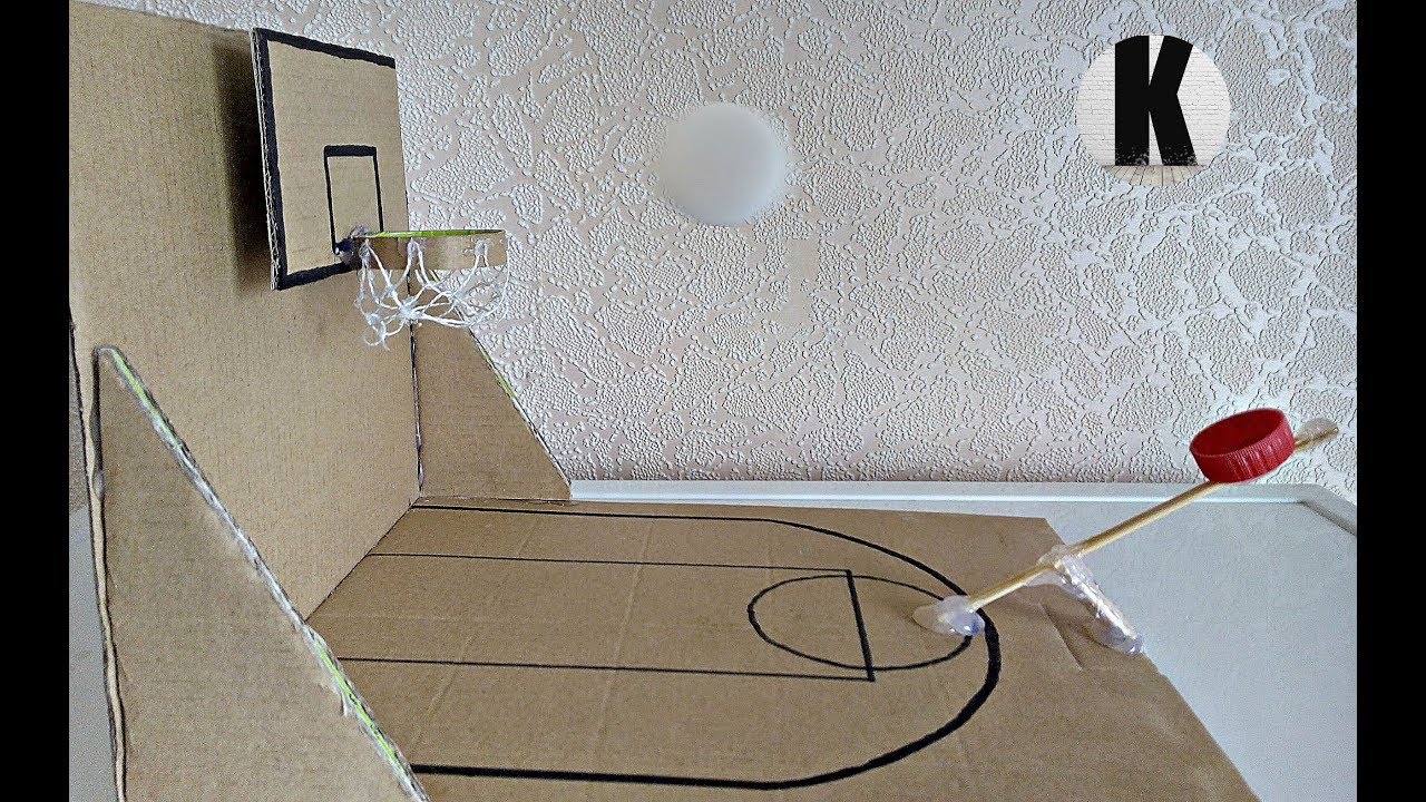 How To Make Amazing DIY Basketball Game At Home Out Of Cardboard - YouTube