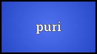 Puri Meaning