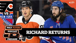 PHLY Flyers Pregame: Anthony Richard returns, Sam Ersson gets the start in net vs Rangers at MSG