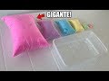 EXPLODI PACOTES GIGANTES DE ESPUMA COLORIDA E MISTUREI NO SLIME! (Super satisfatório)