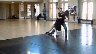 Gerentt and Tatiana dance cross-step waltz at Stanford