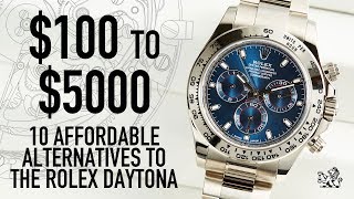 10 Affordable Alternatives To The Rolex Daytona Watch - Racing Chronographs $100 to $5000