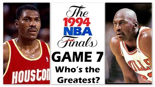 WHAT IF JORDAN DID NOT RETIRE IN '93? Watch the 1994 NBA Finals GAME 7!  Will Hakeem Dethrone MJ?