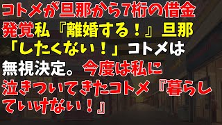 コトメが旦那から7桁の借金発覚→私『離婚する！』旦那「したくない！」コトメは無視決定。すると、今度は私に泣きついてきた→コトメ『暮らしていけない！』