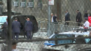 Trump leaves New York courthouse after day one of trial deliberations | AFP