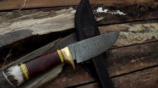 Black mamba knives | BMK-177 TImber Rattlesnake Damascus Knife