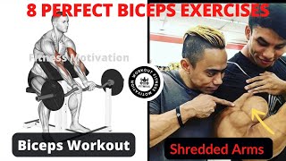8 Perfect Biceps Exercises For Growth Get Huge Arms-Fitness Motivation #bicepsworkout