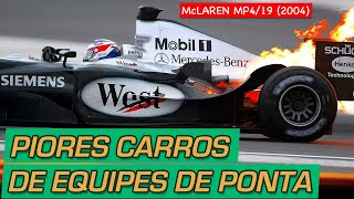 5 CARROS RUINS DE EQUIPES DE PONTA NA F1