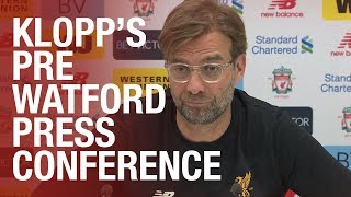 Jürgen Klopp's Watford press conference from Melwood