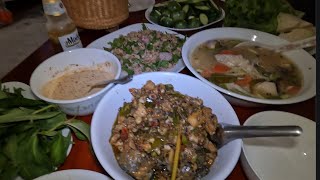 Laos LA ສະບາຍດີ🙏making northern lao food larb fish 🐠 ทำ ก้อย ปลา สูตร หลวง พระ บาง