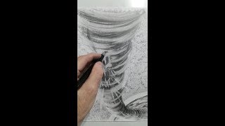 Pencil Graphics Ghost Tornado Drawing Timelapse Satisfying to watch