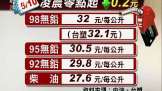 2010-05-09視晚間新聞(明凌晨起 中油汽柴油各降0.2元)