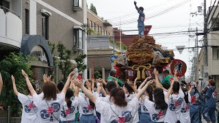 令和4年 流町 昼の曳行 平野郷杭全神社夏祭り 試験曳き だんじり祭