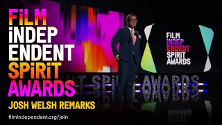 Film Independent President JOSH WELSH at the 2023 Sprit Awards.
