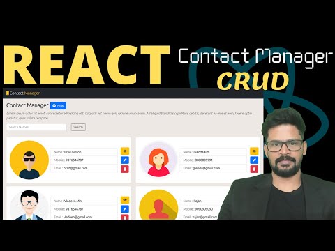 Aplicación React Contact Manager CRUD React JS Tutorial 2022 NAVEEN SAGGAM