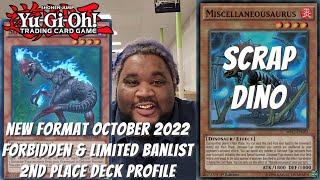 Yugioh New Format October 2022 2nd Place Deck Profile - Scrap Dino - Adrian Alford