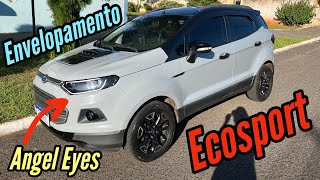 Ecosport Envelopada em Nardo Grey com projetor Angel Eyes!