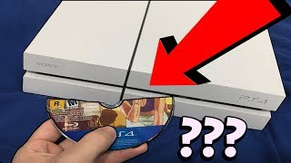 What happens when you put a half broken PS4 game disc in a PS4?