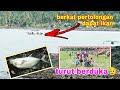 Mancing ikan simba di pantai krui ditolong nelayan