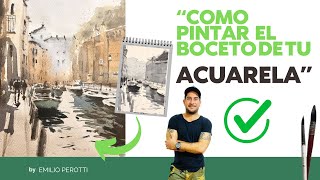 Como pintar el Boceto para tu ACUARELA [ PASO A PASO]