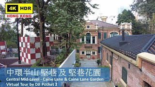 【HK 4K】中環半山 堅巷 及 堅巷花園 | Central Mid-Level - Caine Lane & Caine Lane Garden | DJI Pocket 2|2022.01.08